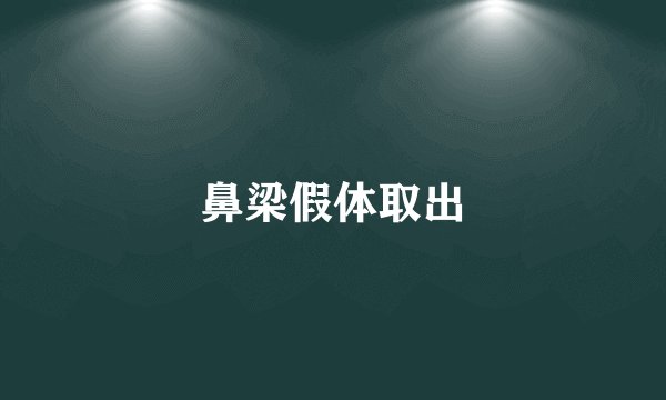 鼻梁假体取出