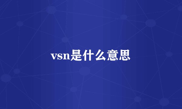 vsn是什么意思
