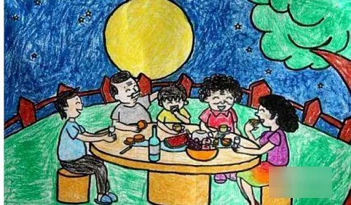 关于中秋节的画有哪些