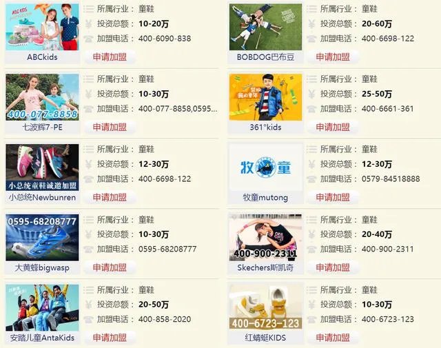 哪些品牌的童鞋能加盟？一般商场的租金是多少？