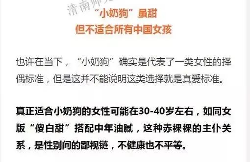 “小奶狗”正在毁掉中国女孩?哎哟,我好怕怕哦