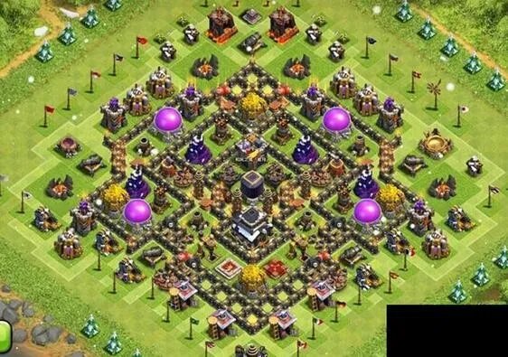 部落冲突九本最强阵型