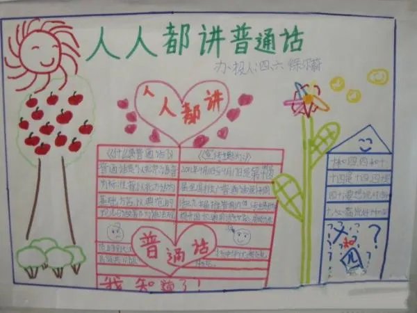 普通话手抄报一等奖 比赛