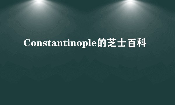 Constantinople的芝士百科
