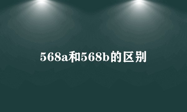 568a和568b的区别