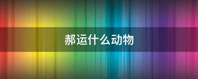 郝运什么动物