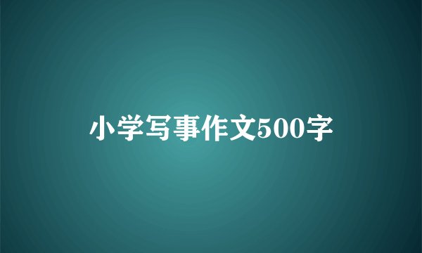 小学写事作文500字