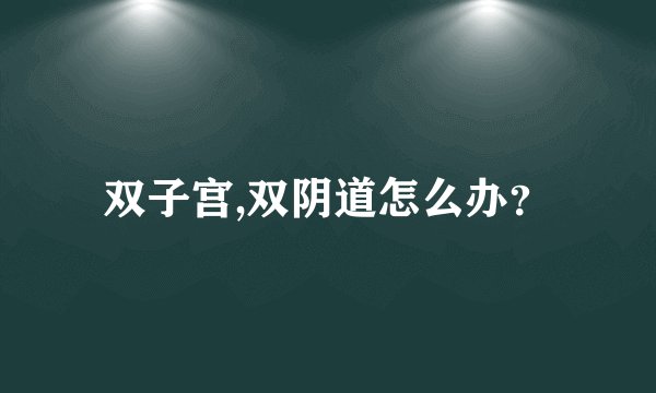 双子宫,双阴道怎么办？