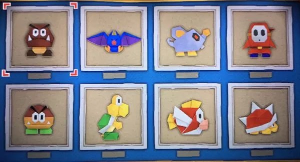 《纸片马里奥》折纸兵收集图鉴 全怪物一览