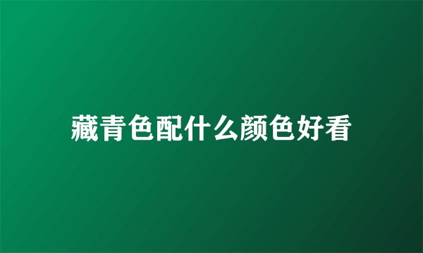 藏青色配什么颜色好看