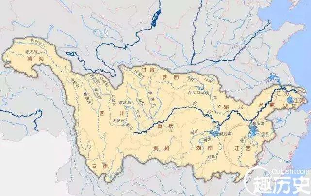 实际上江西省大部分区域是在长江的南侧，那为什么叫做江西？