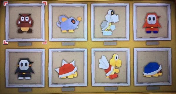 《纸片马里奥》折纸兵收集图鉴 全怪物一览