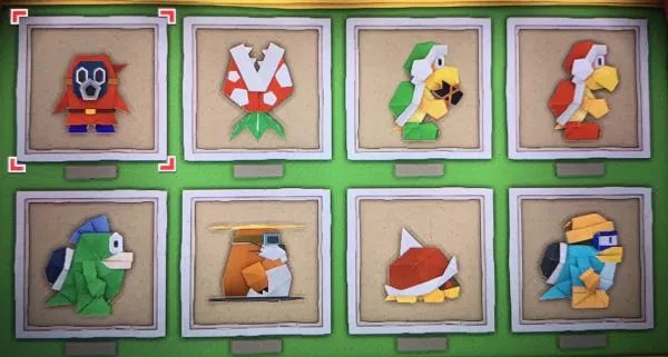 《纸片马里奥》折纸兵收集图鉴 全怪物一览