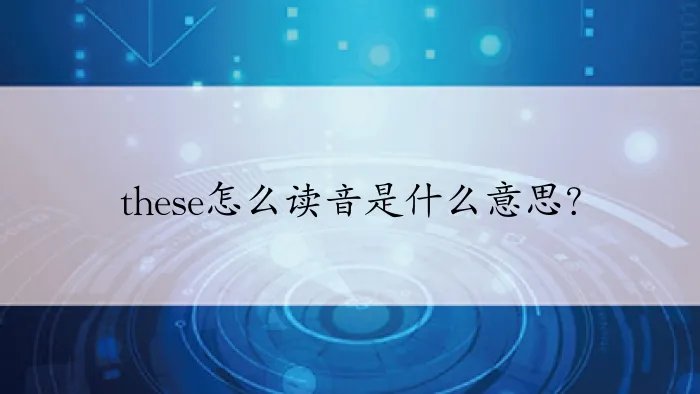 these怎么读音是什么意思？