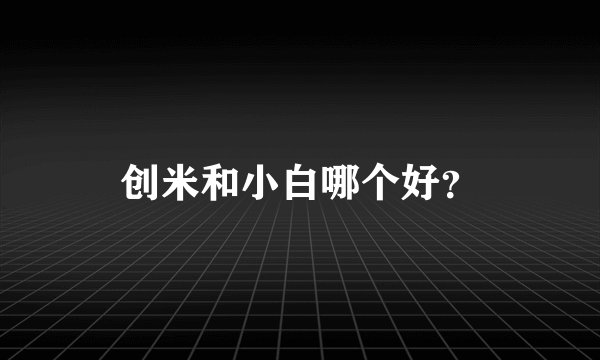 创米和小白哪个好？