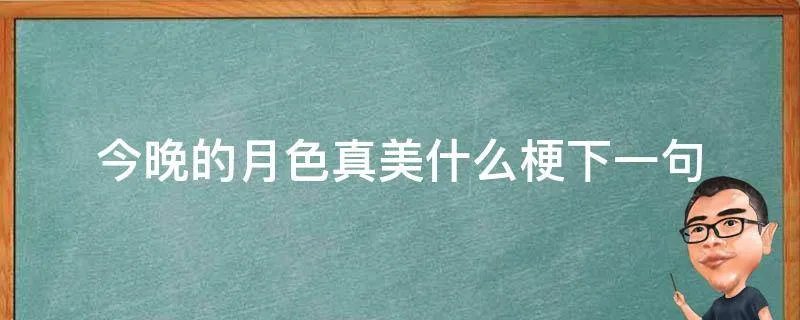 今晚的月色真美什么梗下一句