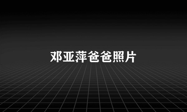 邓亚萍爸爸照片