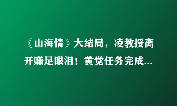 《山海情》大结局，凌教授离开赚足眼泪！黄觉任务完成，完美退场