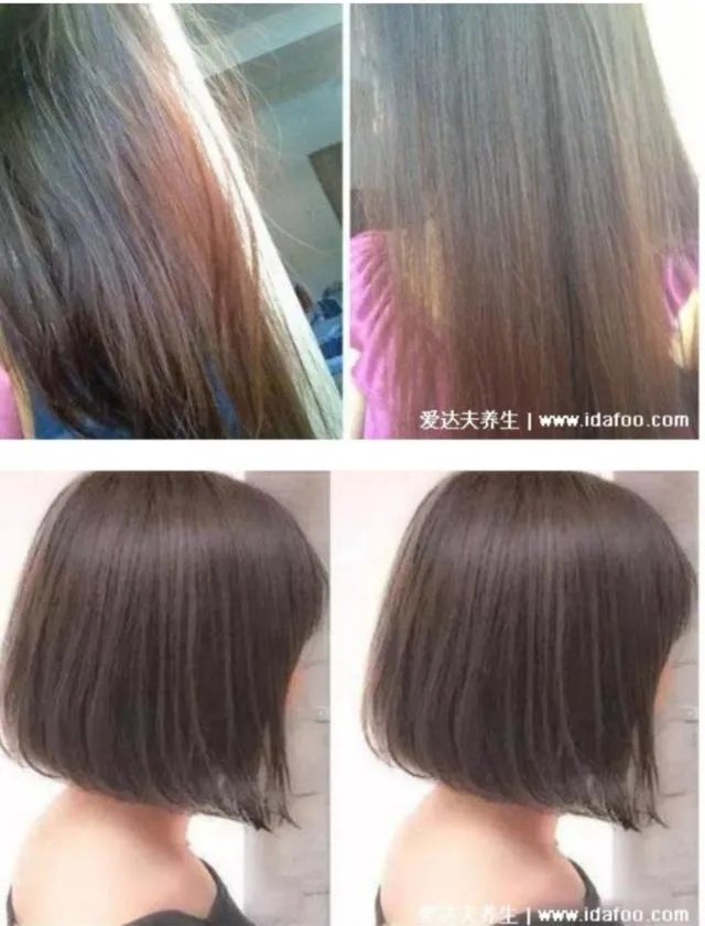 软化头发前后对比？