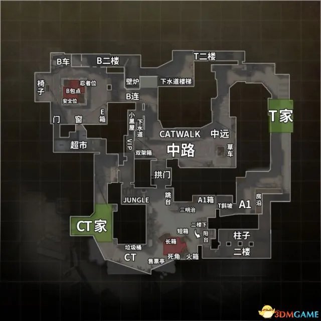 CSGO全地图中英文名字报点位地图地形详情一览