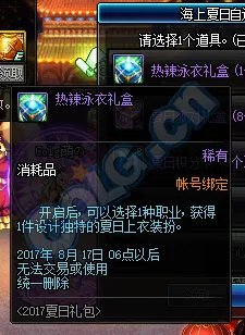 DNF2017夏日礼包上架 时装宠物光环属性一览