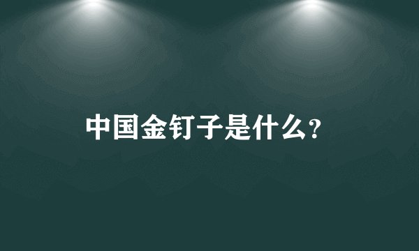中国金钉子是什么？