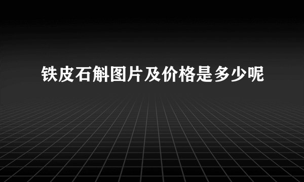 铁皮石斛图片及价格是多少呢