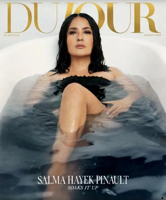 墨西哥女星萨尔玛·海耶克美照 浴缸中的丰满熟女！