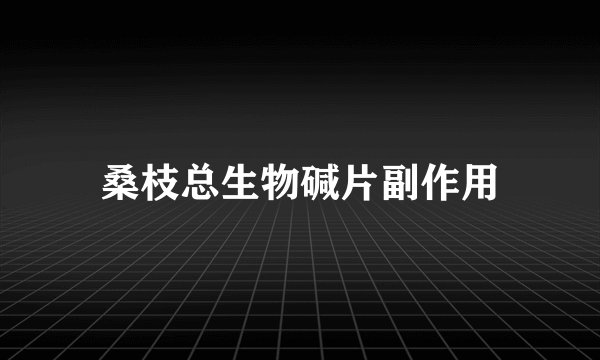 桑枝总生物碱片副作用