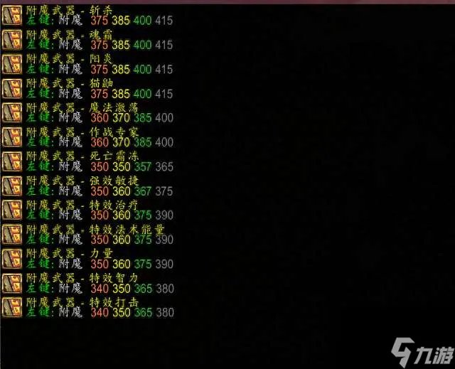 魔兽tbc附魔斩杀效果及图纸出处 武器附魔所需材料详解