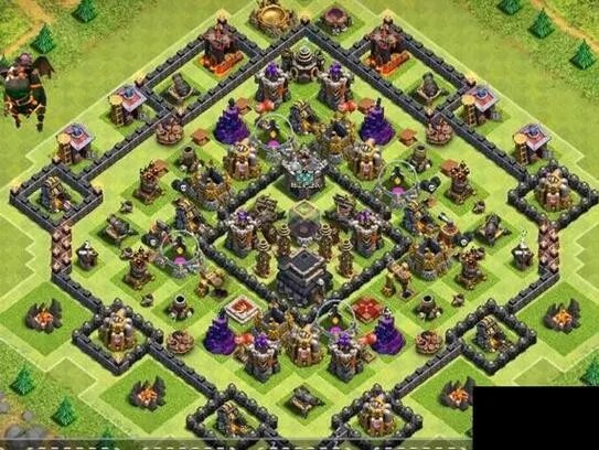 部落冲突九本最强阵型