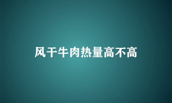 风干牛肉热量高不高