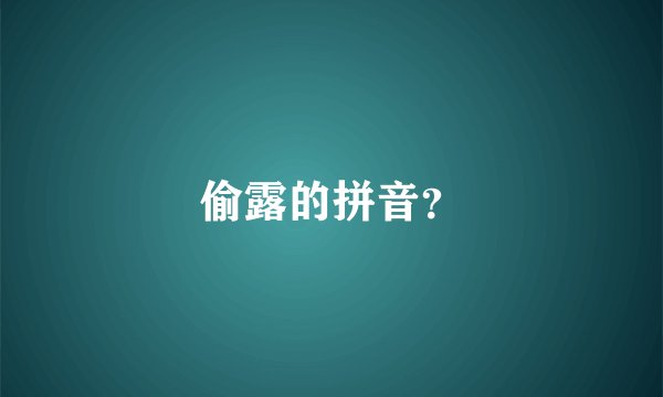 偷露的拼音？