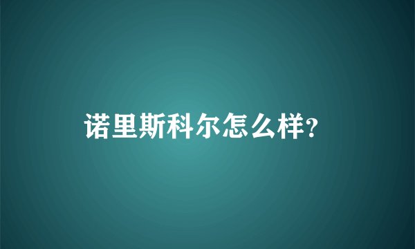 诺里斯科尔怎么样？