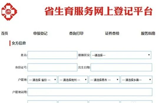 北京计划生育网上登记系统