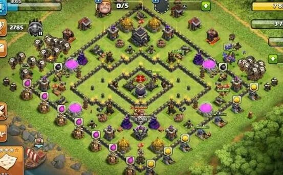 部落冲突九本最强阵型