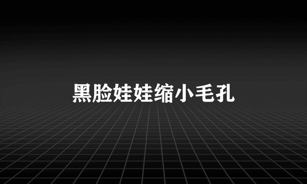 黑脸娃娃缩小毛孔