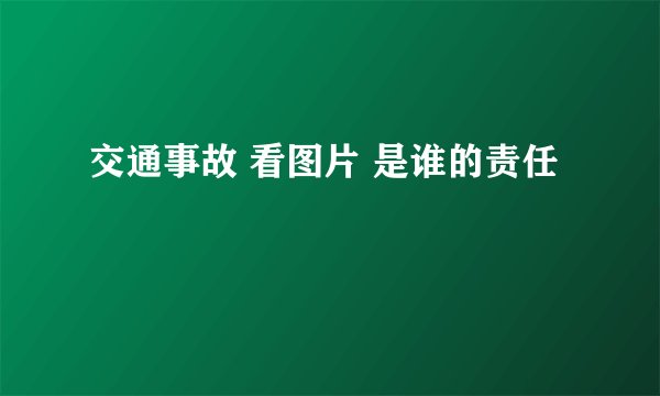 交通事故 看图片 是谁的责任