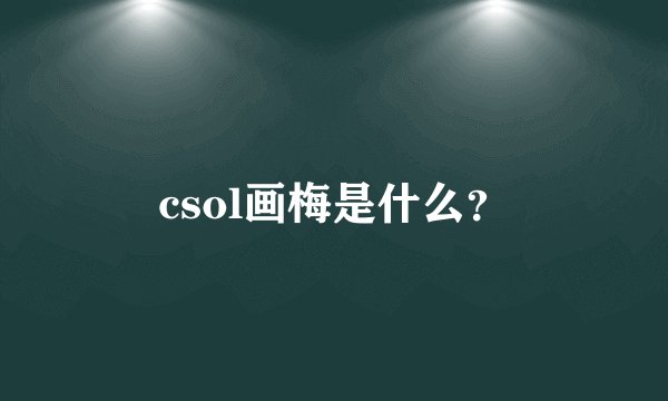 csol画梅是什么？