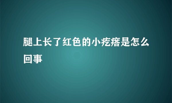 腿上长了红色的小疙瘩是怎么回事