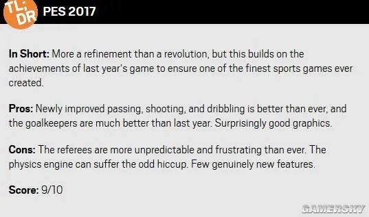 《实况足球2017》媒体评分公布 90分一片好评