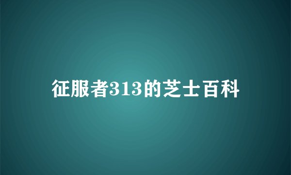 征服者313的芝士百科