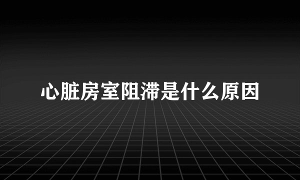 心脏房室阻滞是什么原因