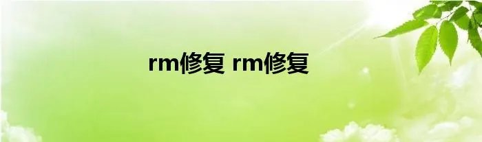 rm修复 rm修复