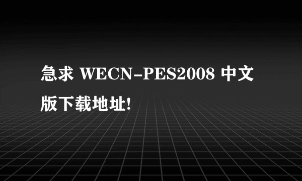 急求 WECN-PES2008 中文版下载地址!
