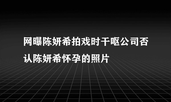 网曝陈妍希拍戏时干呕公司否认陈妍希怀孕的照片