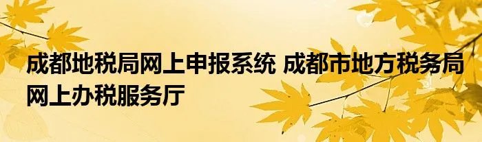 成都地税局网上申报系统 成都市地方税务局网上办税服务厅