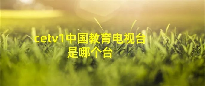 cetv1中国教育电视台是哪个台