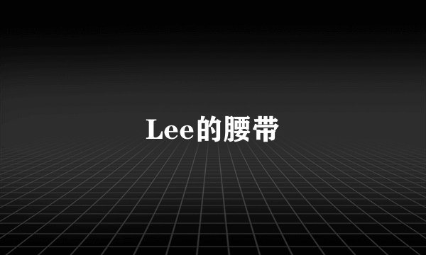 Lee的腰带