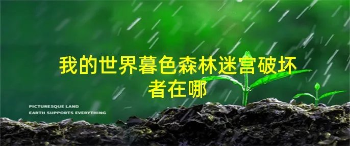 我的世界暮色森林迷宫破坏者在哪